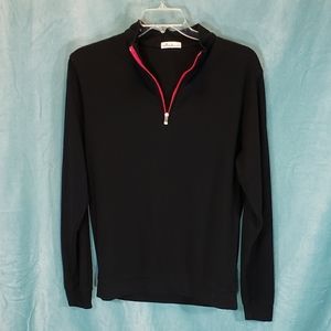 Peter Millar Black Quarter Zip Pullover Men's